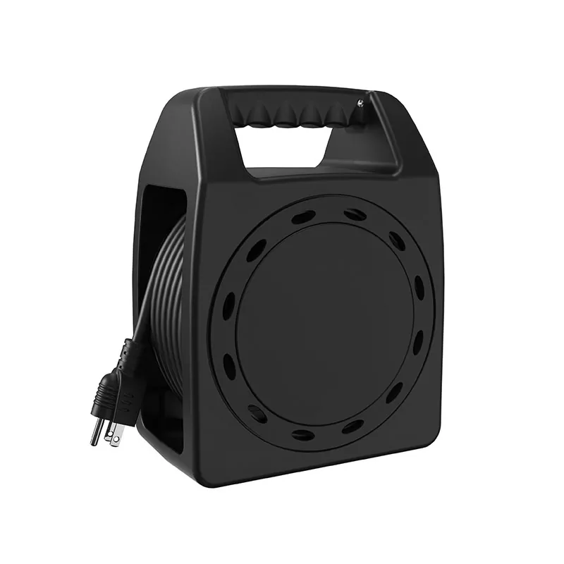 3 Outlets Usb2.4a Plastic Cord Reel 45ft With Overload Protection